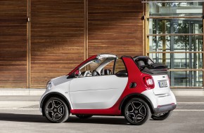 2016 smart fortwo cabrio, passion, white / jupiter red