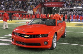 Super Bowl MVP Aaron Rodgers with Chevrolet Camaro Convertible