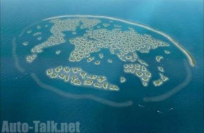 Michael Schumacher receives a piece of man-made islands