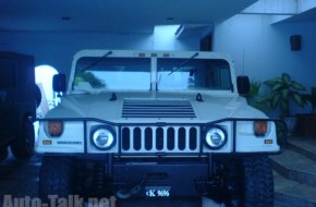 Hummer H1 Chilling in a Garage