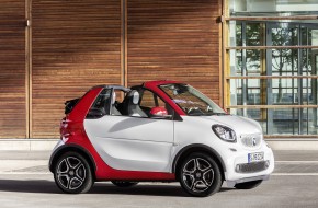 2016 smart fortwo cabrio, passion, white / jupiter red