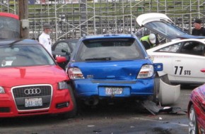 Wrecked Audi & WRX