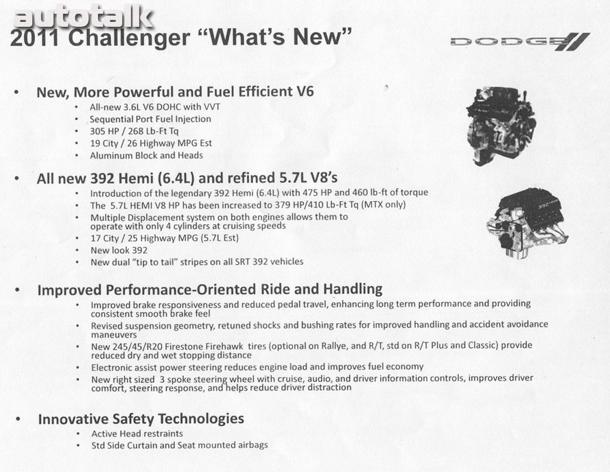 2011 Dodge Challenger Brochure