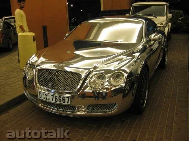 Chrome Bentley Continental GT Speed in Dubai