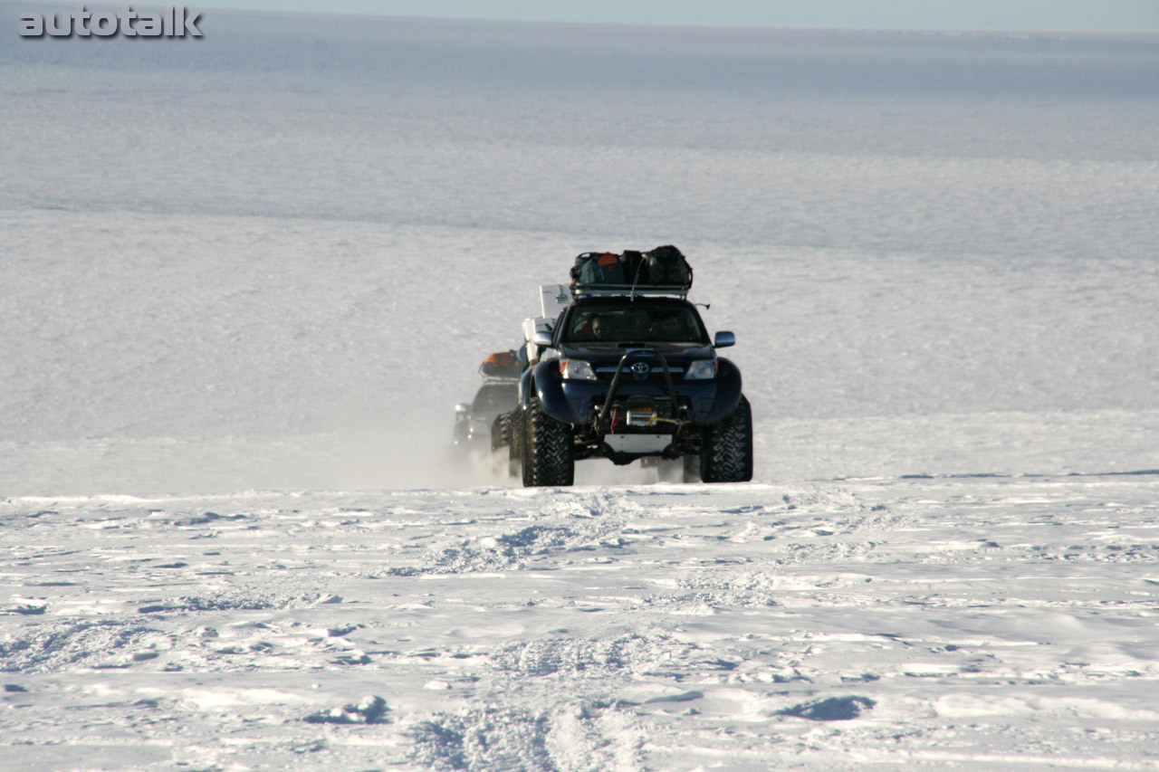 Toyota Hilux in Antartica