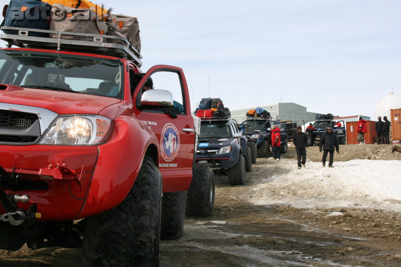 Toyota Hilux in Antartica