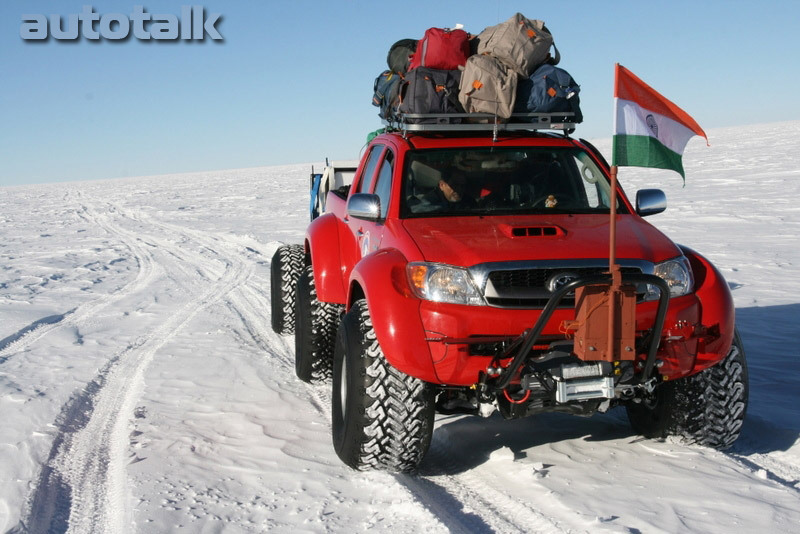 Toyota Hilux in Antartica