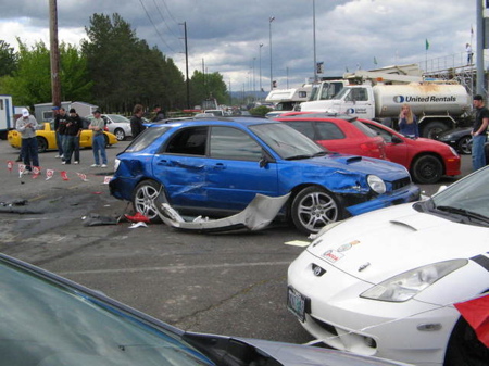 Wrecked Subaru