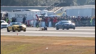 Two Ford Mustangs Race at WannaGOFAST Ocala Florida 2016 Jumbolair